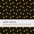 Art Deco seamless pattern black white and gold colours 13