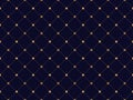 Art deco seamless pattern, dotted diagonally and dots. Gold color, solid and rich abstract background. Vector