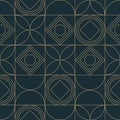 Art deco seamless pattern. Geometric background. Gold luxury vintage invitation wallpaper card design. Vector Royalty Free Stock Photo