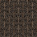 Art Deco seamless pattern. Gold on black Royalty Free Stock Photo