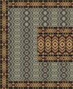 Art deco seamless pattern. Luxury geometric nouveau wallpaper, elegant classic retro ornament. Vector golden abstract Royalty Free Stock Photo