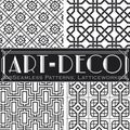 Art-Deco seamless patterns, latticework
