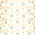 Art deco seamless vector pattern.Vintage geometric gold gatsby texture background, 20s and 30s trendy pattern