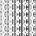 Art Deco silver seamless pattern isolated. Art deco pattern circles white background. Vector seamless pattern. Royalty Free Stock Photo