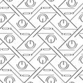 Art deco simple linear seamless pattern