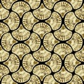 Art deco style abstract sea shells geometric forms seamless pattern Royalty Free Stock Photo