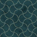 Art deco style abstract sea shells geometric forms seamless pattern Royalty Free Stock Photo