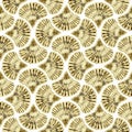 Art deco style abstract sea shells geometric forms seamless pattern Royalty Free Stock Photo