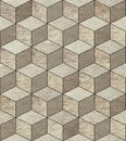 Art deco style cubes luxury seamless pattern background Royalty Free Stock Photo