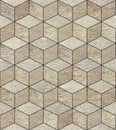 Art deco style cubes luxury seamless pattern background Royalty Free Stock Photo