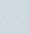 Art deco style cubes luxury seamless pattern background Royalty Free Stock Photo