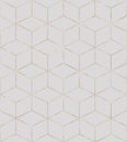 Art deco style cubes luxury seamless pattern background Royalty Free Stock Photo