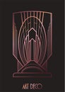 Art Deco Style Decorative Element Royalty Free Stock Photo