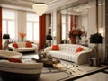 Art deco style interior design of modern living room Royalty Free Stock Photo