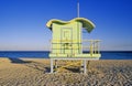 Art deco style lifeguard house on south beach, Miami Beach, Florida Royalty Free Stock Photo