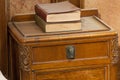 Art deco table with books