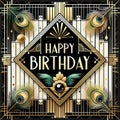 Art Deco Themed Birthday Celebration Card