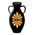 Art deco vase. Interior Design. Dishes in art deco style. Flower vase.Vector element isolated on white background Royalty Free Stock Photo