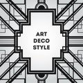 Art Deco vintage decorative frame. Retro card design vector temp