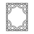 Art Deco vintage frame. The border. Vector graphics Royalty Free Stock Photo