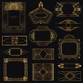 Art Deco Vintage Frames and Elements Royalty Free Stock Photo
