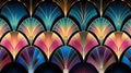 Glamorous Multicolor Art Deco Pattern Background