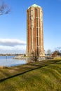 Art deco water tower at the Westeinder Plassen lake in Aalsmeer - Noord-Holland - The Netherlands Royalty Free Stock Photo
