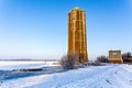 Art deco water tower at the Westeinder Plassen lake in Aalsmeer - Noord-Holland - The Netherlands Royalty Free Stock Photo