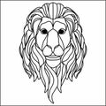 Animal lion head2 vector art