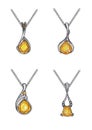Jewelry design modern art fancy citrine pendant. Royalty Free Stock Photo