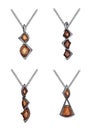 Jewelry design modern art fancy smoky quartz pendant. Royalty Free Stock Photo