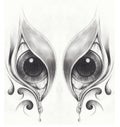 Art Surreal Eyes Tattoo.