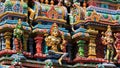 Art details of colorful Hindu temple