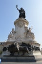 Art details of Statue Marianne, Place de la Republique