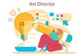 Art director. Artistic leader working on media content. Creative process