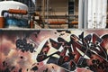 Wall graffiti art in the 798 Art District, Beijing, China Royalty Free Stock Photo