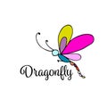 Art dragonfly, sketch for your design