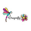 Art dragonfly, sketch for your design Royalty Free Stock Photo