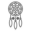 Art dream catcher icon outline vector. Native indian Royalty Free Stock Photo