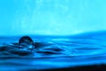 Art of a drop of drinking water Royalty Free Stock Photo