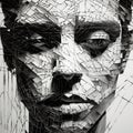 Jagged Portrait: A Unique Artwork Created With Broken Glass