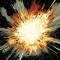 Ivory: A Retro Comic Book Style Supernova Explosion Artwork