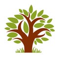 Art fairy illustration of tree, stylized eco symbol. Insight Royalty Free Stock Photo