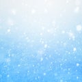 Art falling snow on the blue background Royalty Free Stock Photo