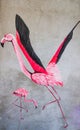 Art of flamingos