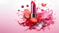 Effortless sophistication: A gorgeous lipstick that flawlessly flaunts makeup and fashion. Generative AI