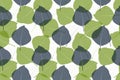 Art floral vector seamless pattern. Navy blue, light green transparent overlay leaves