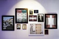 Art gallery frames hanged on wall Royalty Free Stock Photo