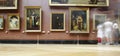 Art gallery at the Louvre with motion blur