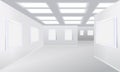 Art gallery, museum exhibition hall empty interior Royalty Free Stock Photo